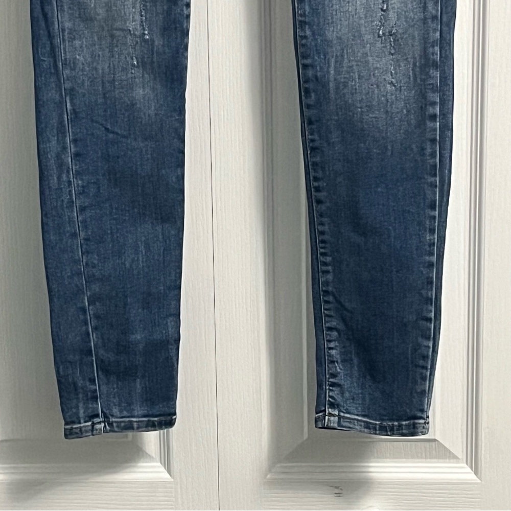 NOISY MAY Lucy NW Slim distressed denim jeans women’s size 28 mid rise blue - Picture 4 of 13